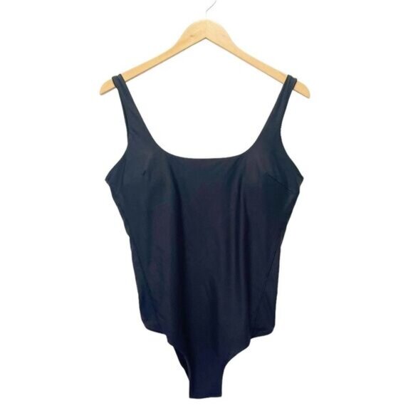 Lululemon Waterside Square-Neck One Piece Black Swimsuit Athletic Size 6 | Small - Picture 2 of 13